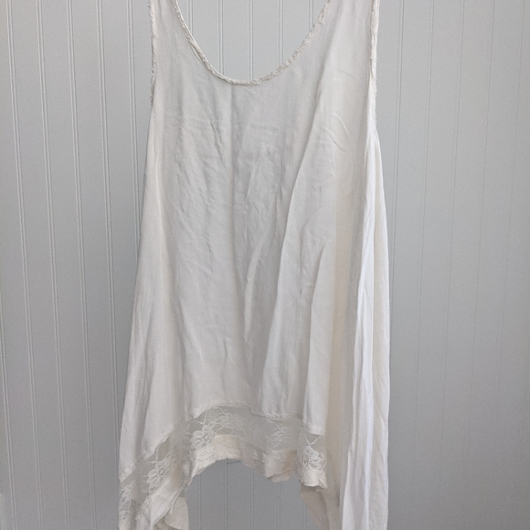 Free People white flowy lace top - Picture 2 of 3
